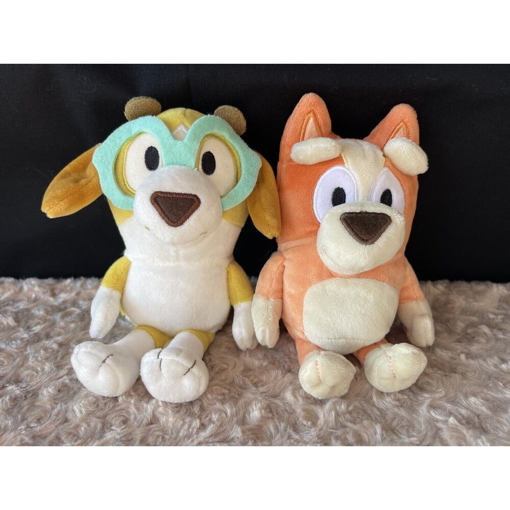 Moose Toys Bluey 7” Plush Lot Honey Beagle Bingo Red Heeler